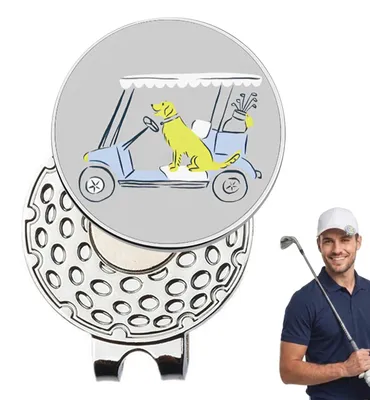 Produktbild von Magnetische Golfballmarkierer mit Hutclip, Set bestehend aus 1 Hutclip und 1 Ballmarkierer
