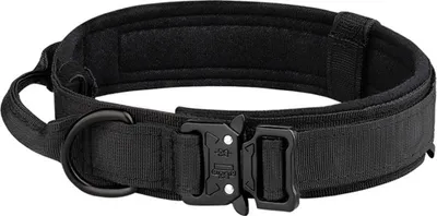 Produktbild von Hundehalsband mit Griff, Leicht & Bequem, Atmungsaktiv, M 36-44.5cm, Schwarz