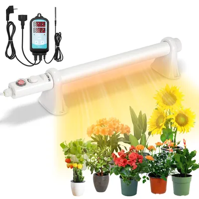 Productafbeelding van Vigevee kasverwarming, 90W, buisverwarming 700 mm met thermostaat 0–90 °C, wit