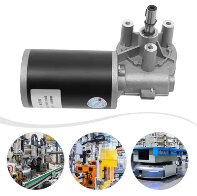 Image de Moteur à engrenages CC - Moteur à engrenages à vis sans fin - 24 V CC - 45 W - Rapport de réduction 3:60 - 220 tr/min - CE
