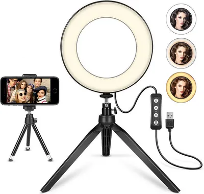 Image de 6.3 "Selfie Ring Light Lumière de remplissage LED caméra Ring Light pour la diffusion en direct de maquillage YouTube vidéo-photographie
