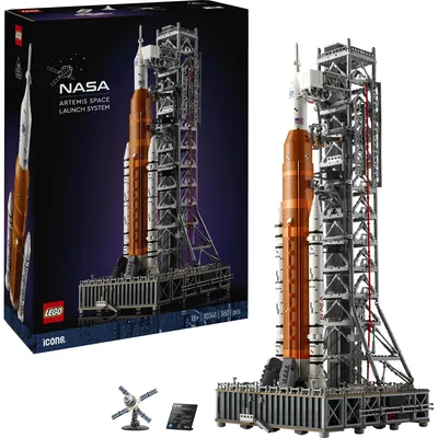 Produktbild von LEGO Icons NASA Artemis Startrampe, Geschenk, Dekoration fürs Wohnzimmer oder Büro,  Weihnachtsgeschenk, Bauset für Erwachsene, mit Orion-Raumkapsel und Startrampe, Sammlerstück 10341