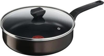 Produktbild von Tefal Easy Cook & Clean Schmorpfanne 26 cm, antihaftbeschichtet + Deckel, für alle Herdarten außer Induktion B5543302, Aluminium