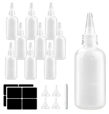 Produktbild von Set mit 9 Flaschen à 200 ml, inklusive kleiner Trichter und Etiketten
