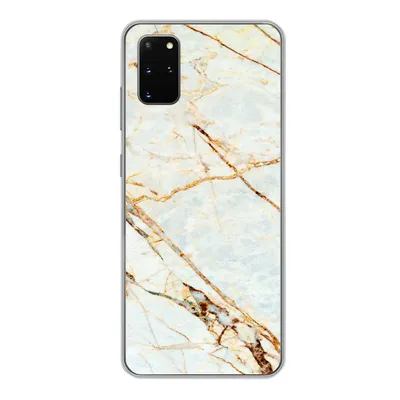 Produktbild von MuchoWow® Handyhülle Schutzhülle Hülle für Samsung Galaxy S20 Plus Marmor - Gold - Luxus Silikon Softcase Handy Hülle - Hartschale - Geburtstag Teenager