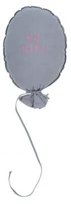 Productafbeelding van Kussen Balon Grijs Malomi, 40x50 cm - katoen, gewassen katoen, geschikt voor een kinderkamer