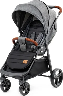 Produktbild von Kinderkraft GRANDE PLUS - kočík - od narodenia do 22 kg - systém CLICK & FOLD - tlmiace kolieska - nastaviteľná opierka chrbta - sivá