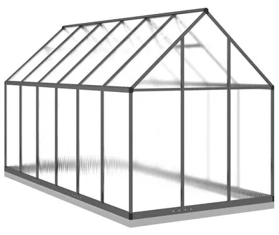 Obrázek produktu pro Hliníková skleníková konstrukce – robustní provedení – rozměry 334 x 169 x 202 cm – polykarbonátové desky