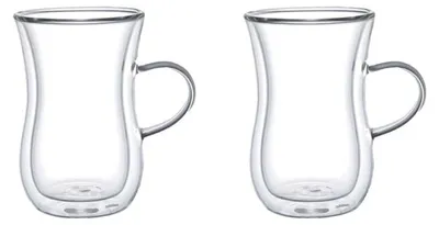 Produktbild von Doppelwandige Teetassen mit Henkel – 2er-Set