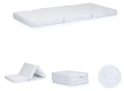 Obrázok produktu pre CHIPOLINO Skladací matrac 60 x 120 cm Biely, modré hviezdičky