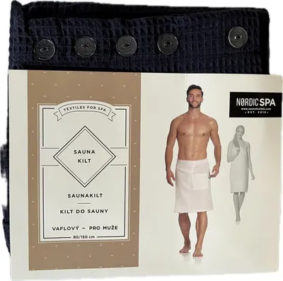 Obrázek produktu pro Vaflový kilt NordicSPA 80x150cm - pánský, TMAVĚ MODRÝ