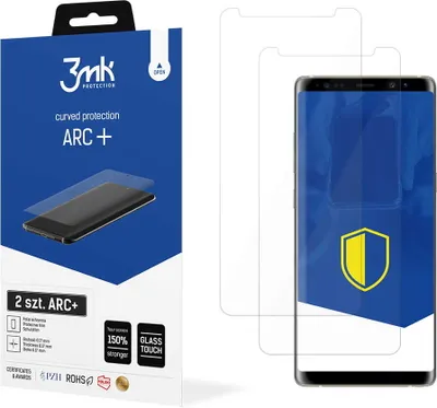Produktbild von 3mk Display Schutzfolie ARC+ für Samsung Galaxy Note 8  0,17mm Self-Heal (2 Stück)