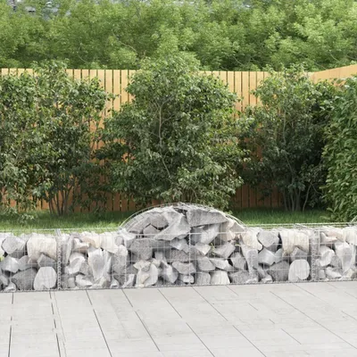 Produktbild von Gabione mit Hochbogen 200x50x40/60 cm Verzinktes Eisen , Gabionen Design 2024