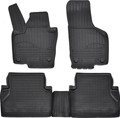 Produktbild von NORM LINERS | 3D Gummimatten Auto Matten Fussmatten Kompatibel mit Volkswagen Sharan 2 / Seat Alhambra ab 2010, Individuelle Passform mit Hohem Rand cca 4-5cm, Allwetter,