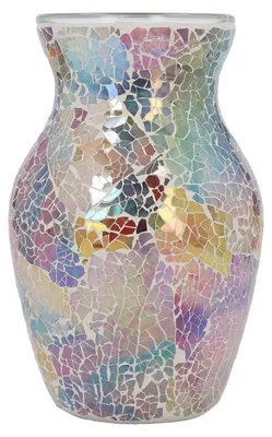 Produktbild von Mosaik-Glasvase im europäischen Stil, glänzend, exquisit, dekorativ für Wohnzimmer, Schlafzimmer, Dekoration
