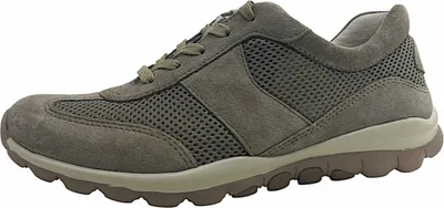 Image de Gabor Comfort : chaussures pour femmes, modèles à lacets, couleur verte, style décontracté