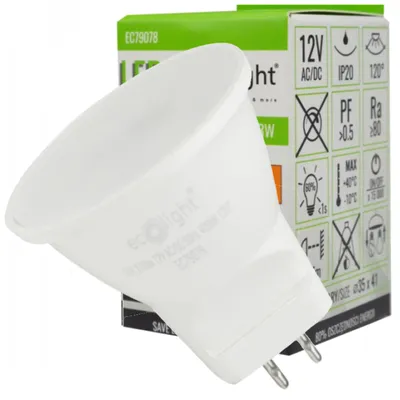 Produktbild von LED-Lampe MR11, 12V, 3W, warmweiß, 3000K, 270 Lumen, Reflektor, Halogen-Ersatz, Ecolight