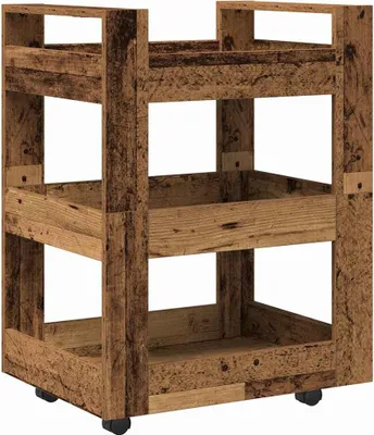 Zdjęcie produktu dla vidaXL Wózek kuchenny z drewna odzyskanego 60 x 45 x 80 cm materiał drewnopochodny