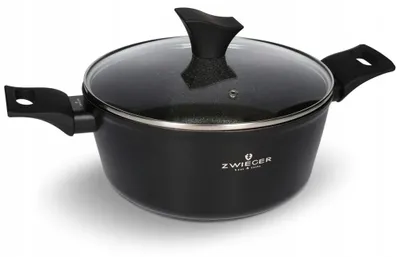 Produktbild von Zwieger GABRO Topf Schwarz 24 cm Aluminium