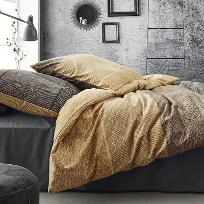 Produktbild von Irisette Edel-Feinbiber Bettwäsche Meran Kelowna honig 155x220 cm + 80x80 cm
