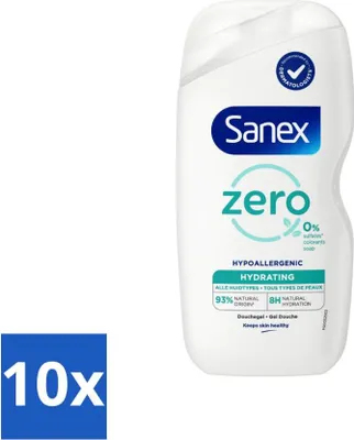 Obrázok produktu pre Sanex sprchový gél Zero% hydratačný 400 ml - hodnotné balenie - 10 kusov