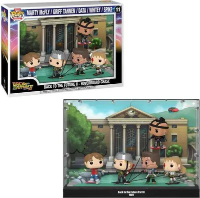 Produktbild von FUNKO POP! Vinyl Figur Movie Momets Deluxe Zurück in die Zukunft Marty McFly Griff Tannen Data Whitey Spike Hoverboard 5er Pack