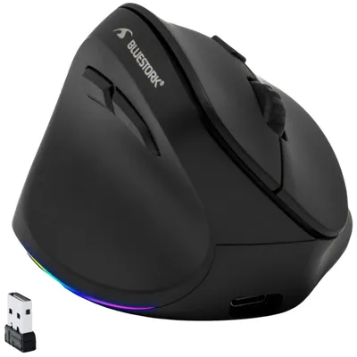 Produktbild von Bluestork - Ergonomische Vertikale Kabellose Maus 4800 DPI RGB Links