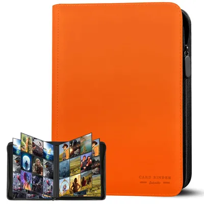 Produktbild von Sammelkarten Album für bis zu 540 Karten, 9 Taschen Sammelalbum – Orange