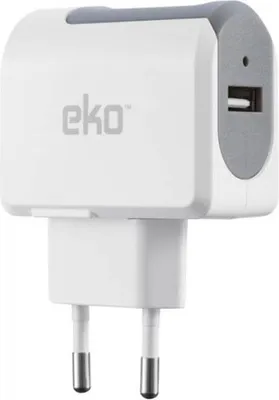 Produktbild von Eko, Netzladegerät USB Universal 1A, Weiß