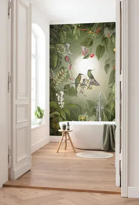 Produktbild von Komar Vlies Fototapete - Wildlife Birds  - Größe: 200 x 250 cm (Breite x Höhe) - 4 Bahnen, Wohnzimmer, Schlafzimmer, Tapete