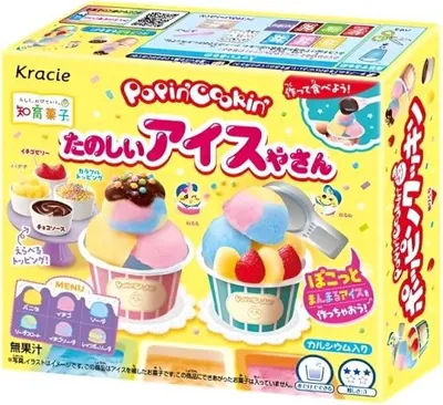 Produktbild von Kracie | Diy Popin Cookin Tanoshi Eiscreme Set - 26g - Japanisches Dessert - Eiscafé - 26ml