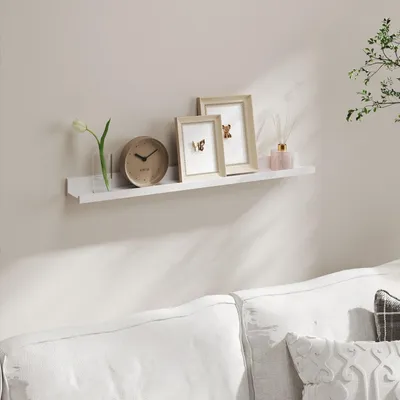 Productafbeelding van Zwevende wandplank – decoratief – hoogglanzend MDF – 110 x 10 x 5/2 cm