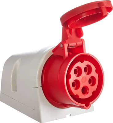 Produktbild von Kopp CEE Wandsteckdose 5-polig 16A 400V rot 101600002