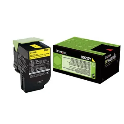 Produktbild von 802SY Rückgabe-Toner Gelb Kapazität 2000 Seiten kompatibel zu den Modellen / CX310dn / CX310n / CX410de / CX410dte / CX410e / CX510de / CX510dhe / CX510dthe
