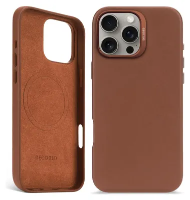 Produktbild von Decoded Leather Case, Cover, Apple, iPhone 16 Pro, 16 cm (6.3"), Braun