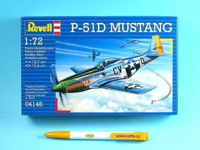 Productafbeelding van Revell P-51D Mustang, modelvliegtuig met vaste vleugels, modelbouwsset, schaal 1:72, North American P-51 Mustang, plastic, Tweede Wereldoorlog