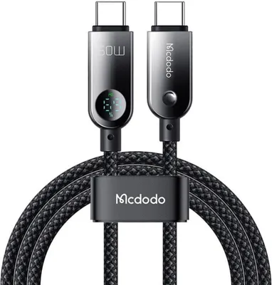 Produktbild von Mcdodo CA-4780 USB-C auf USB-C 60W Datenkabel 1,2m (schwarz)