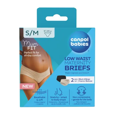 Zdjęcie produktu dla Canpol babies MumFIT Majtki ciążowe pod brzuch rozmiar S/M 2 szt. 78/018