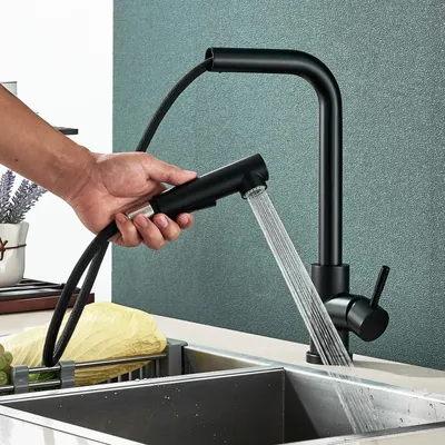 Produktbild von Küche Wasserhahn, Küchenarmatur, Wasserhahn Küche ausziehbar, 360° Drehbar, Modernen Design