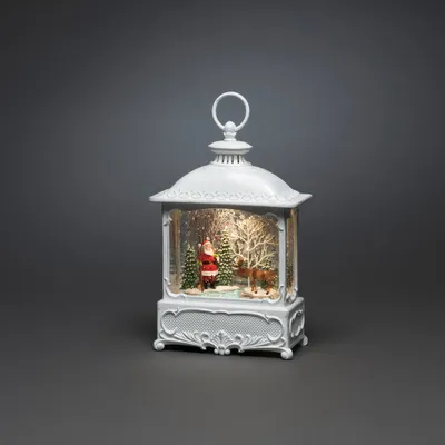 Produktbild von Wasserlaterne groß, "Weihnachtsmann mit Elch"