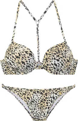 Produktbild von LASCANA Push-Up-Bikini Silea Tierdruck Größe 36 Cup AA