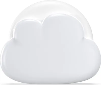 A white cloud-shaped LED night light.
