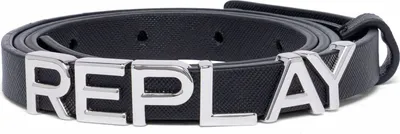Produktbild von REPLAY Gürtel Logo Belt W75 Black schwarz