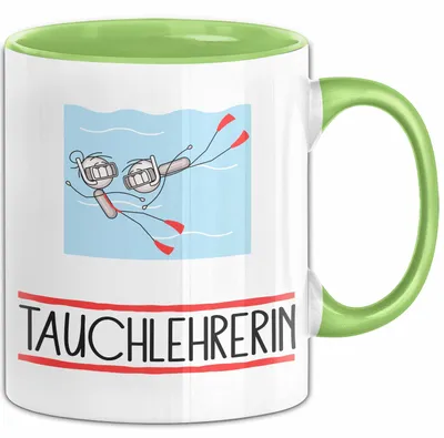 Produktbild von Geschenk für Tauchlehrerin Tasse Lustige Geschenkidee Geburtstag Ich Bin Tauchlehrerin Ich Darf Das (Grün)
