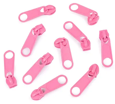 10 Reißverschluss Zipper für Endlosreißverschluss, 3mm, dunkelrosa