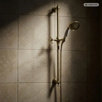 Produktbild von PaulGurkes Aufputz Brausegarnitur Dusche Set Antik Nostalgie Alt Messing