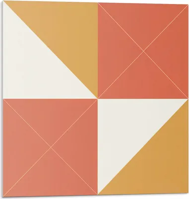 Produktbild von Geometrie In Warmen Tönen – Selbstklebend – Wandverkleidung – Wandpaneel – Wanddeko – Dekorative Wandpaneele – 3D Wandpaneele – Wandgestaltung selbstklebend – 4 Stück 50 x 50 cm