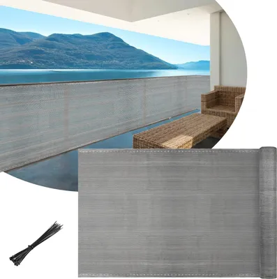 Produktbild von TolleTour 1,2x25m Zaunblende Sichtschutz, 150g/m² HDPE, Tennissichtschutz, Anthrazit, Sonnenschutz, Windschutz, mit Kabelbindern