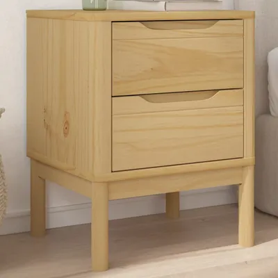Produktbild von vidaXL Nachttisch Wachsbraun 45x39x57 cm Massivholz Kiefer