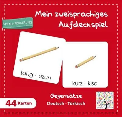Produktbild von Mein zweisprachiges Aufdeckspiel, Gegensätze Deutsch-Türkisch (Kinderspiel)